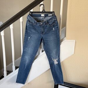 Wonderly Distressed Blue Skinny Jeans